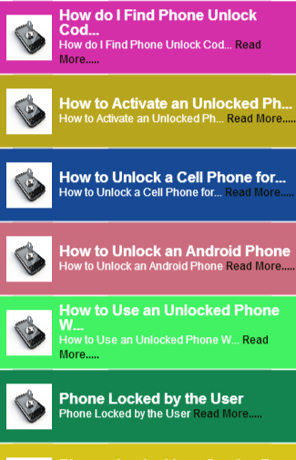 Unlock phone Guide