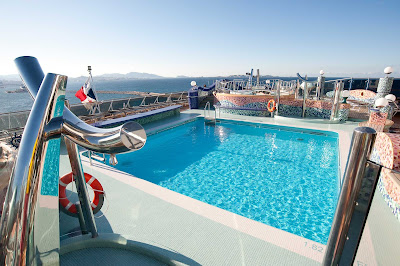 The Playa del Sol pool is just one of four pools aboard MSC Splendida.
