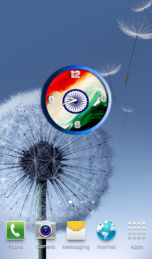 Indian flag clock