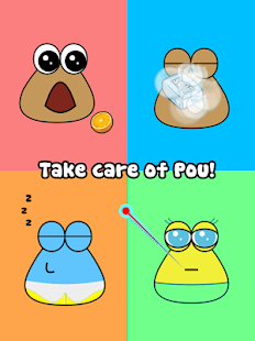  bermain dengan itu dan melihatnya tumbuh ketika naik level dan membuka wallpaper dan pakaia Pou 1.4.77 MOD APK