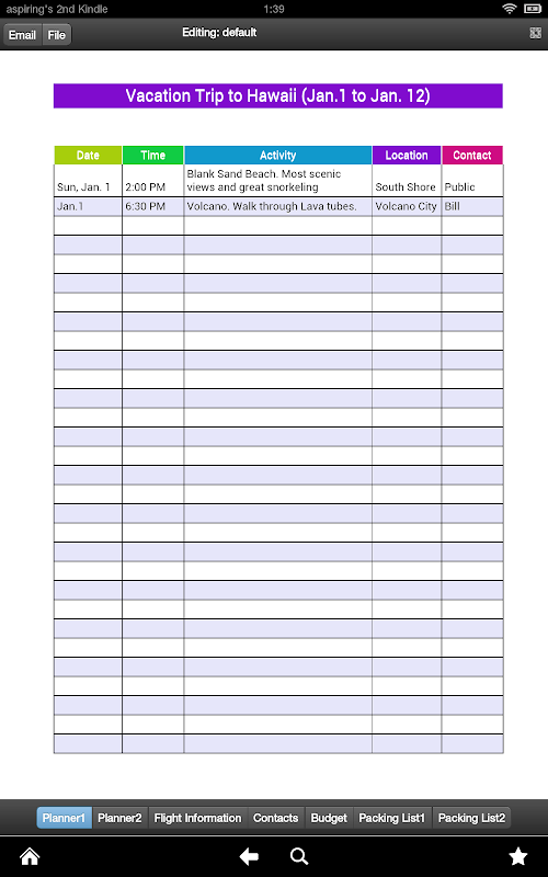Android application Trip Planner screenshort