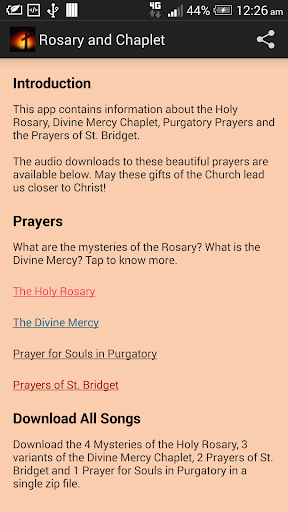 Rosary and Divine Mercy Songs