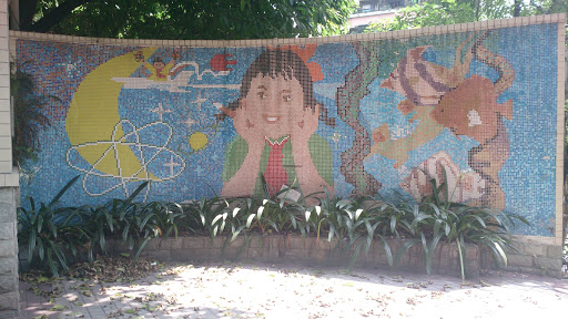 Mosaics Wall of School Gate