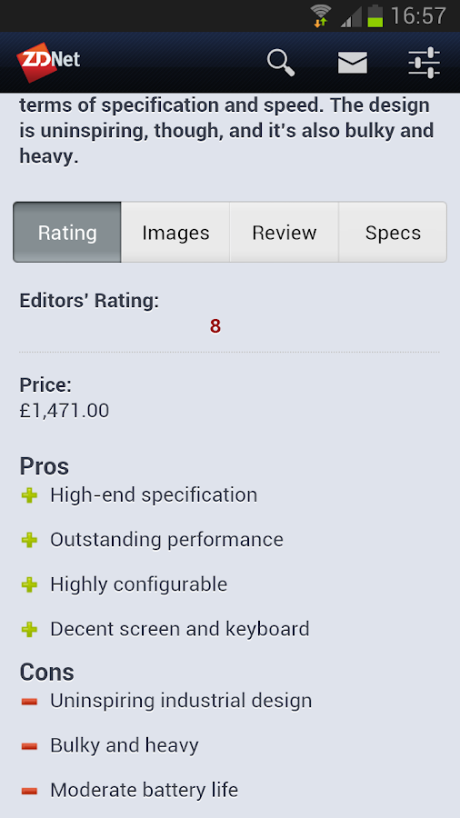 ZDNet Mobile - screenshot