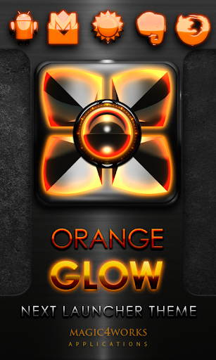 Next Launcher Theme Orange G