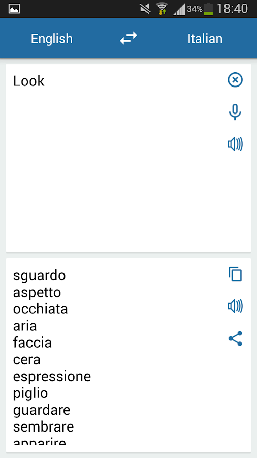 app to translate english into italian