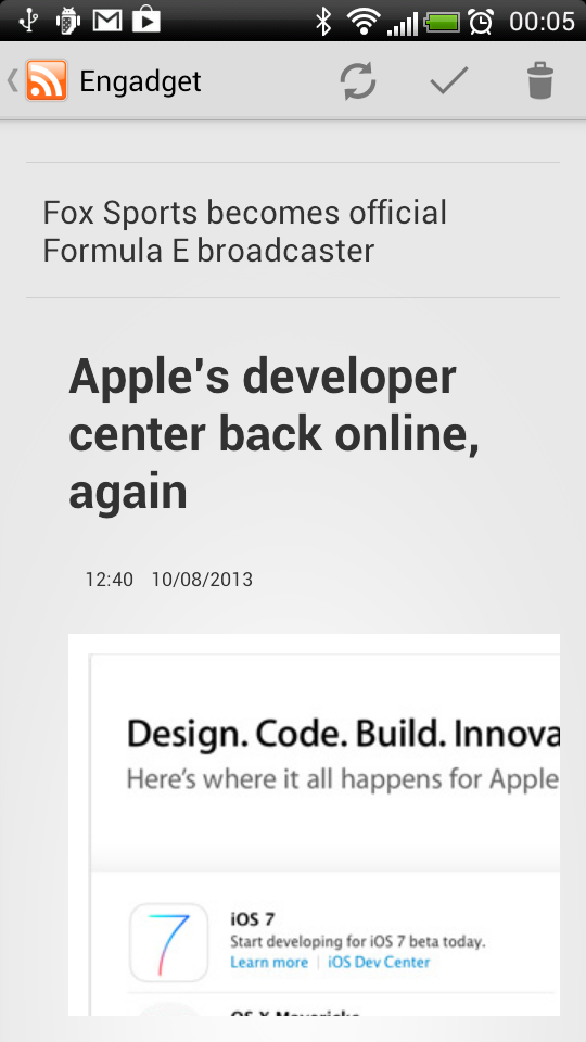 SimpleRSS (rss / feed reader) Screen 3