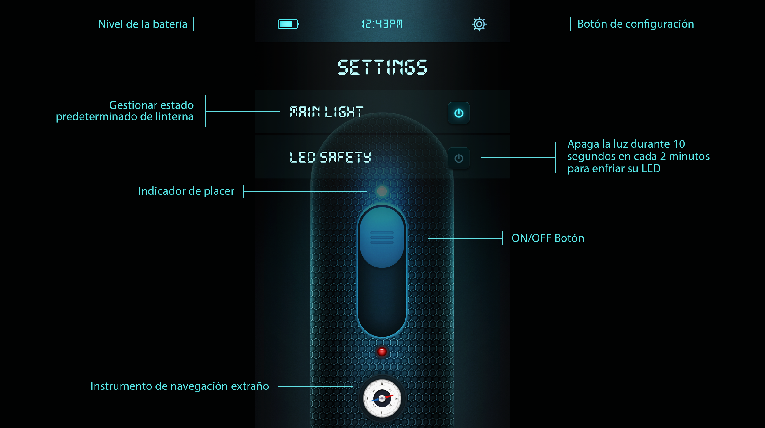 Android application Flashlight of Future Year 2048 screenshort