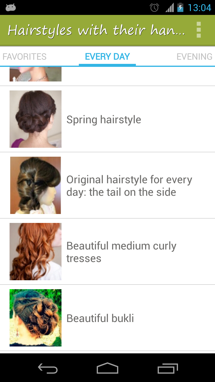 Hairstyles with their hands Screen 1