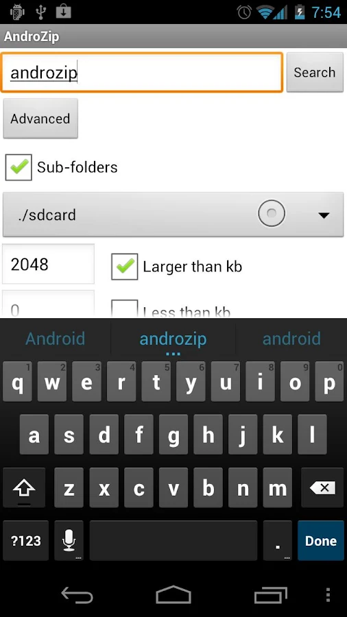 AndroZip™  Gerenciador - screenshot