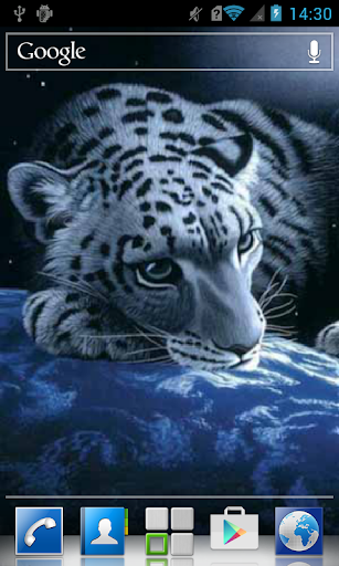 Leopard on the globe LWP