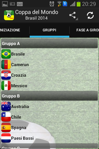Android application World Cup Brazil 2014 PRO screenshort
