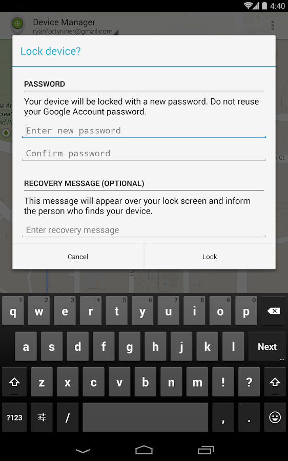 Android Device Manager - screenshot