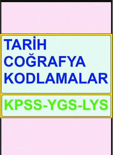 Tarih Cografya Kod KPSS YGS