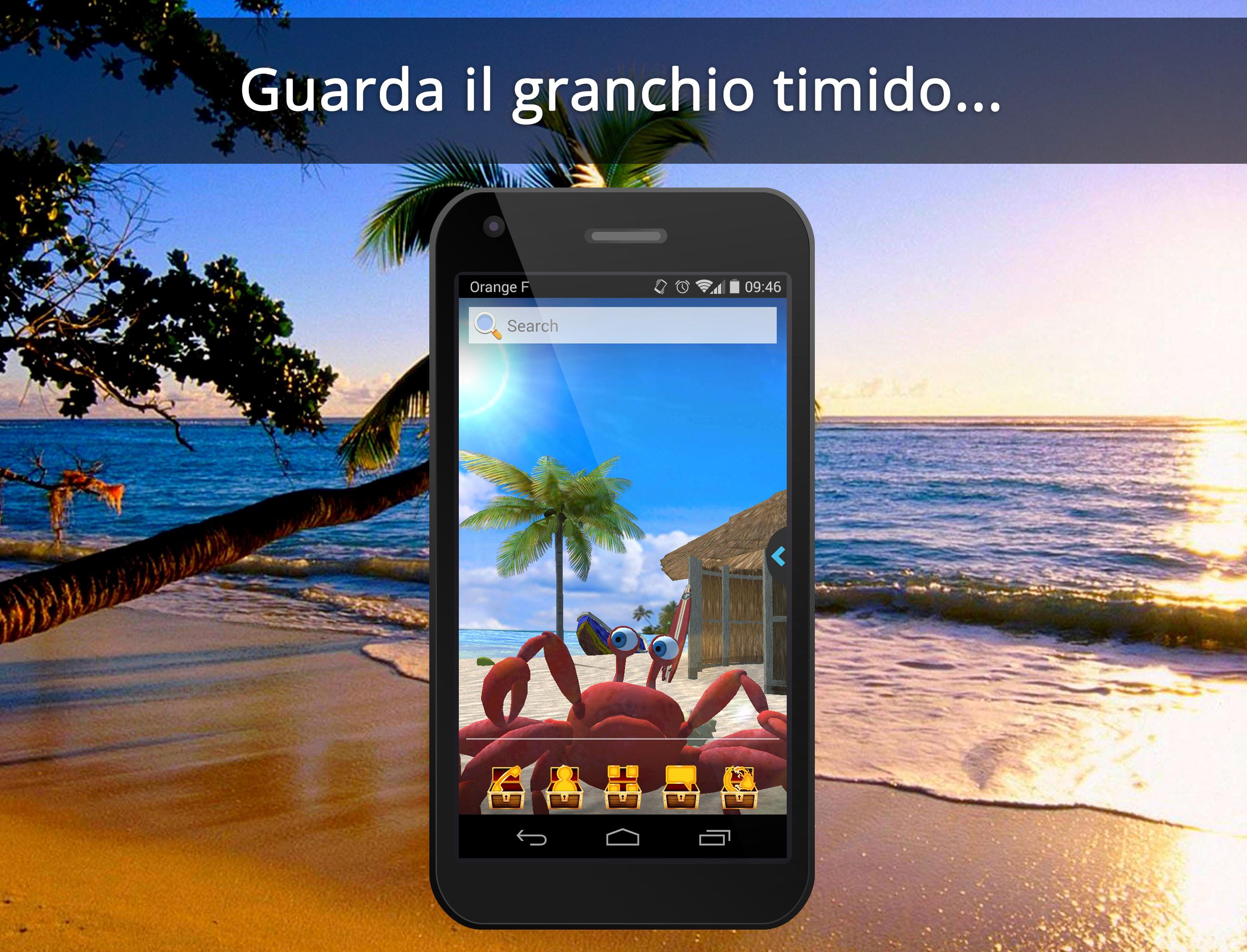 Android application UR 3D Beach Island Live Theme screenshort