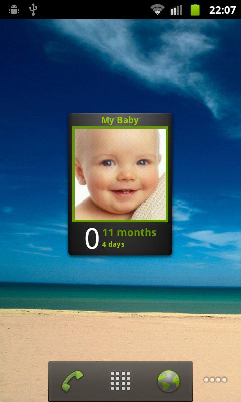 Baby Age Widget with photo Screen 2