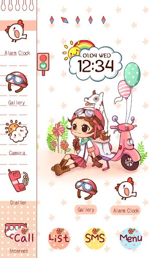 【免費娛樂App】CUKI Theme Cute Scooter-APP點子