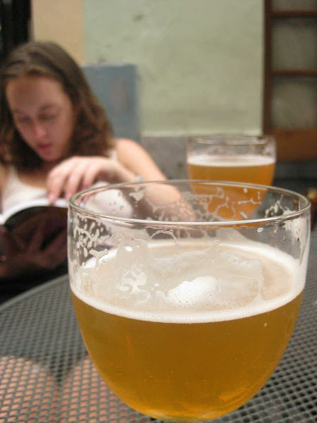 Belgian beer is excellent. This bar we were at in Brussels - the Delirium Tremens, named for the beer - holds the World Record for the highest number of comercially available beers: 2004.