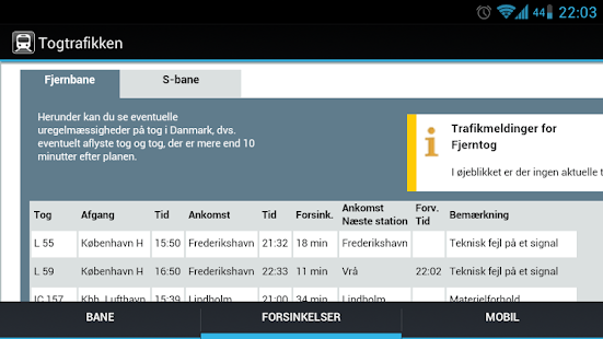 Lastest Togtrafikken i DK - DSB APK