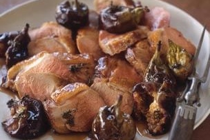 Duck Breasts with Roasted Figs and Balsamic Glaze