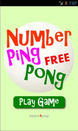 Number Ping Pong Free