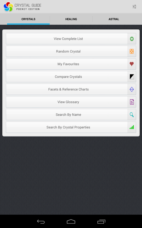 Crystal Guide Pocket Edition Android Apps on Google Play
