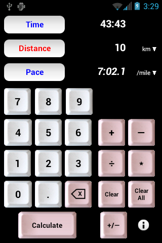 Athlete's Calculator