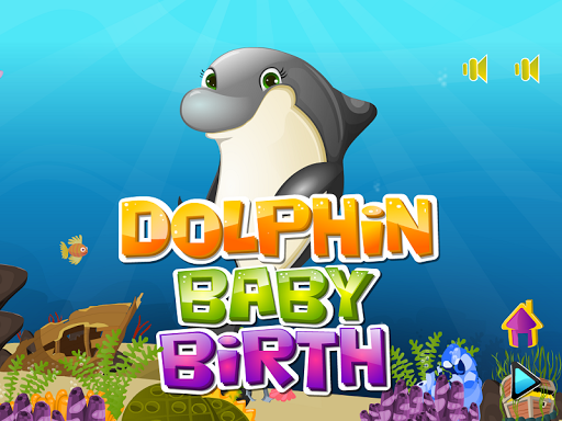 海豚出生遊戲的女孩