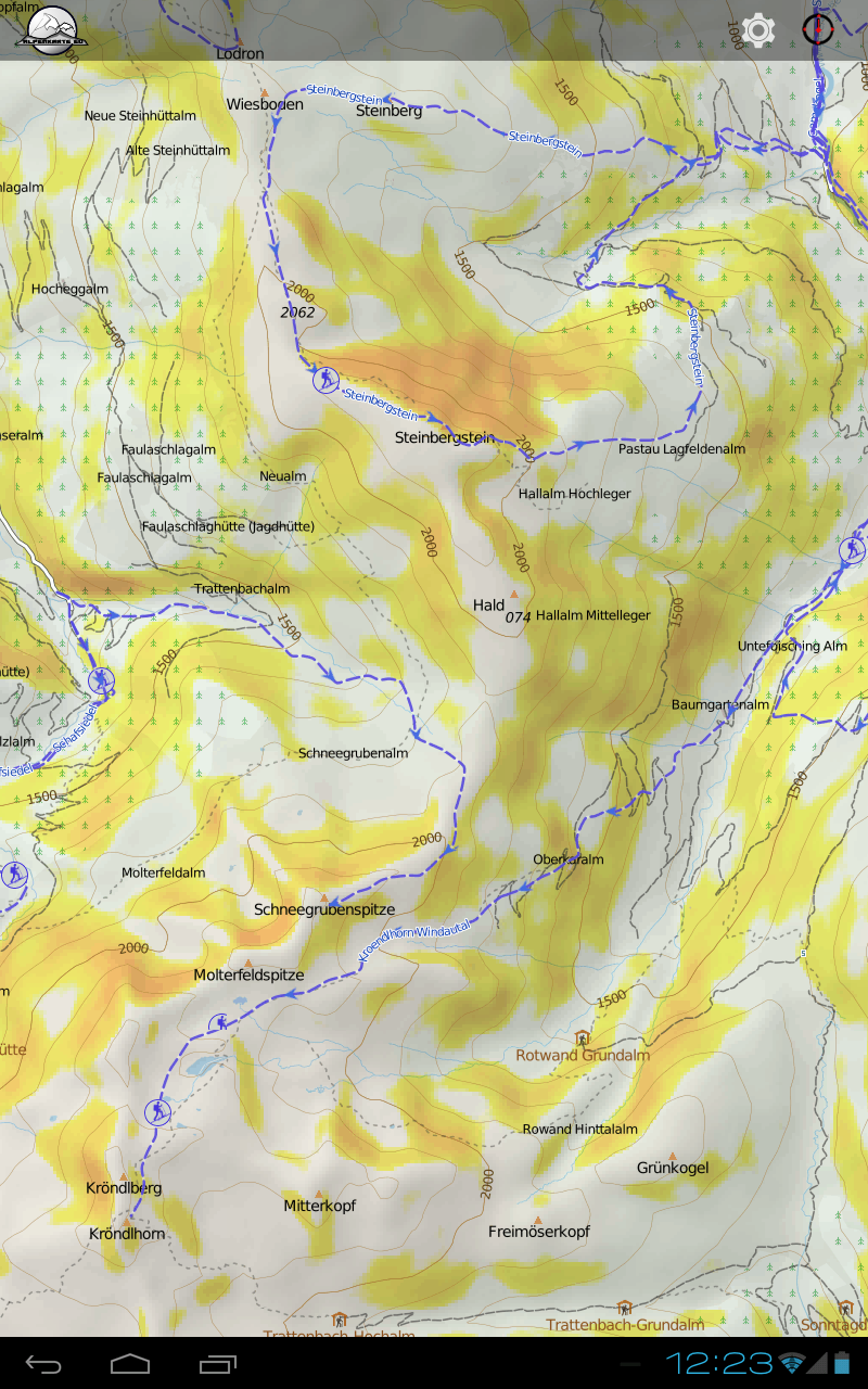 KITZBÜHEL ALPS winter map Screen 2