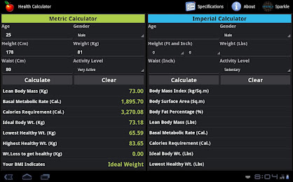 Health Calculator Tablet poster 2