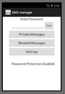 Android application SMS Manager screenshot
