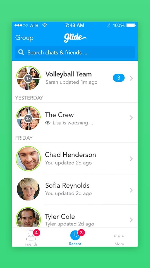   Glide - messagerie vidéo – Capture d'écran 