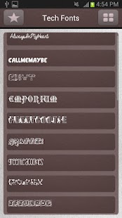 Lastest Tech Fonts for Samsung S3 APK for PC