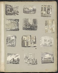 Albumblad met diverse voorstellingen