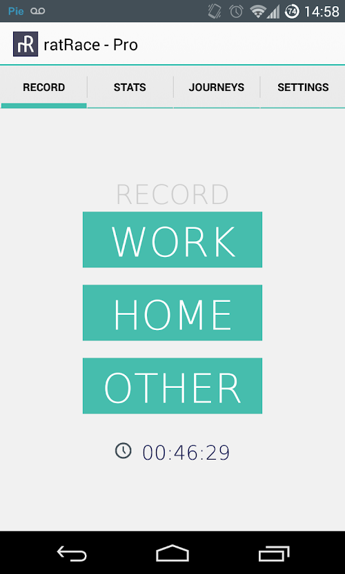 Android application ratRace - Pro screenshort