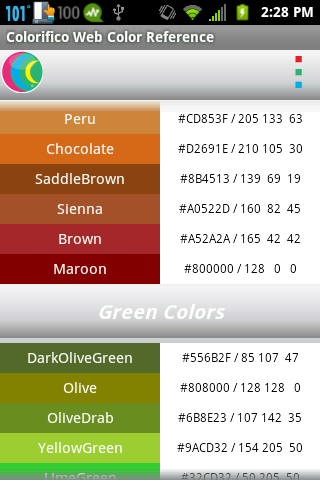 【免費工具App】Colorifico Web Colors-APP點子