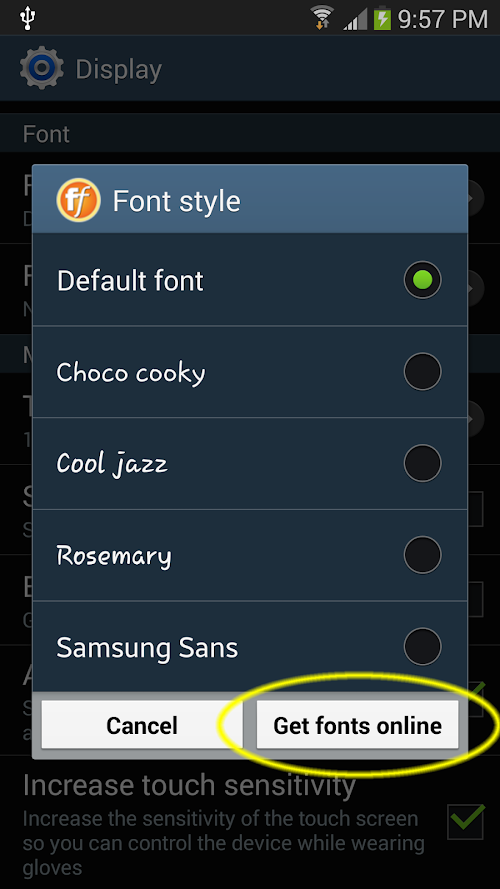 Android application Font Style Search for Galaxy screenshort