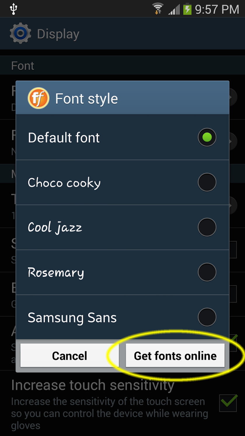 Font Style Search for Galaxy Screen 1
