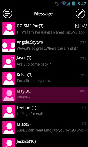 GOSMS WP8 Magenta Theme