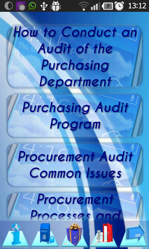 Android application Acc Payable &amp; Purchasing Audit screenshort