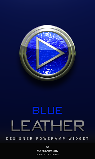 Poweramp Widget Blue Leather