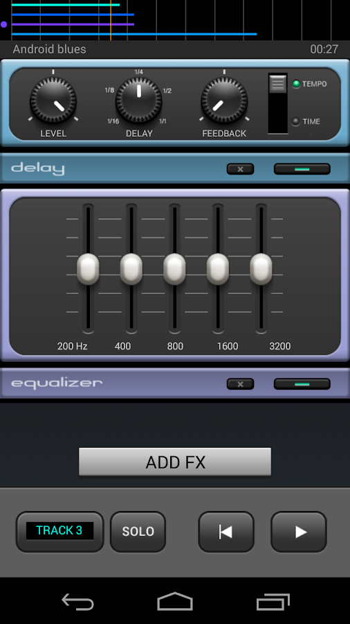   J4T Multitrack Recorder- หน้าจอ 