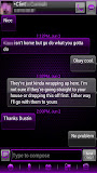 GO SMS Theme Purple Kush Glass