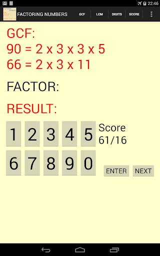 【免費教育App】FACTORING NUMBERS-APP點子