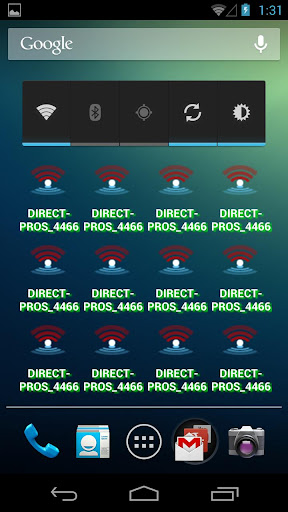 WiFi on off switch widget