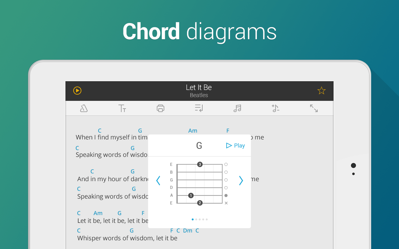 Ultimate Guitar Tabs & Chords Android Gitar Şarkı Akort ve Nota Uygulaması FULL APK İndir - androidliyim