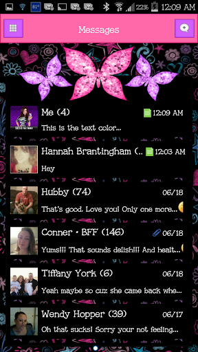 【免費個人化App】GO SMS - Cute Butterfly 10-APP點子