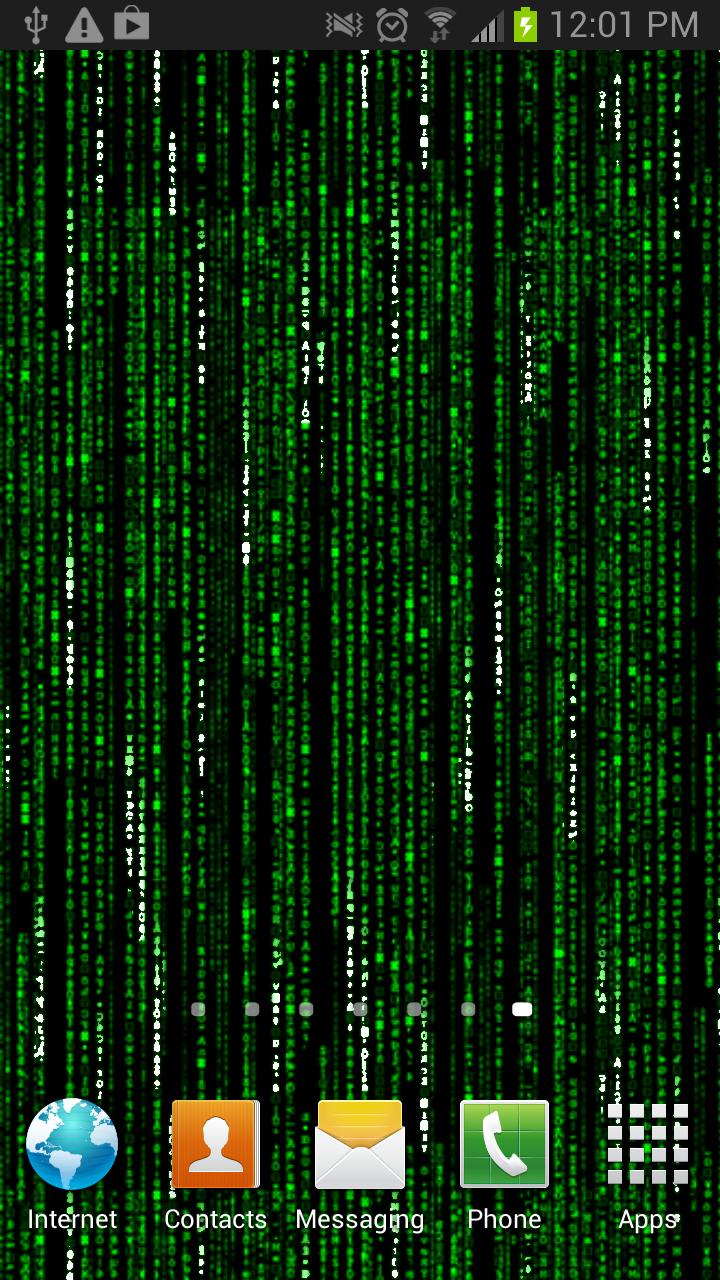 Matrix Live Wallpaper Screen 1