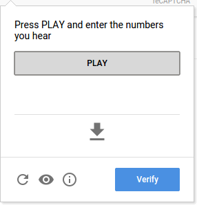 Demo of audio reCAPTCHA system