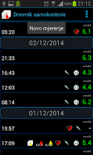 Dnevnik samokontrole dijabetes Screenshots 1